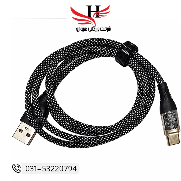 کابل شارژ دو سر تایپ سی 120 وات FIRSTYOU کابل Type‑C به Type‑C فست شارژ مناسب گوشی و لپ‌تاپ خرید عمده از هیوارو